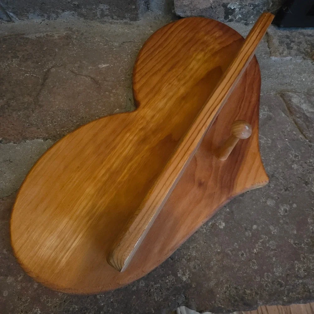 Vintage Handmade Heart Shaped Wood Wall Shelf with Peg Farmhouse Decor 16in